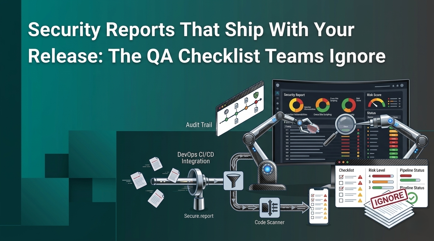 Security Reports That Ship With Your Release: The QA Checklist Teams Ignore - QApilot
